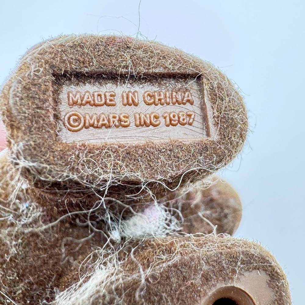 (2) Vtg Mars Flocked Fuzzy Teddy Bear Plain M&Ms + Snickers‎ Candy Collectible - Picture 6 of 7